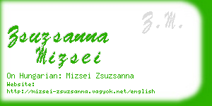zsuzsanna mizsei business card